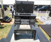 Joe Mafela's 'living room' tombstone caused a stir earlier this year. 