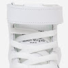 maison margiela classic leather tabi high white