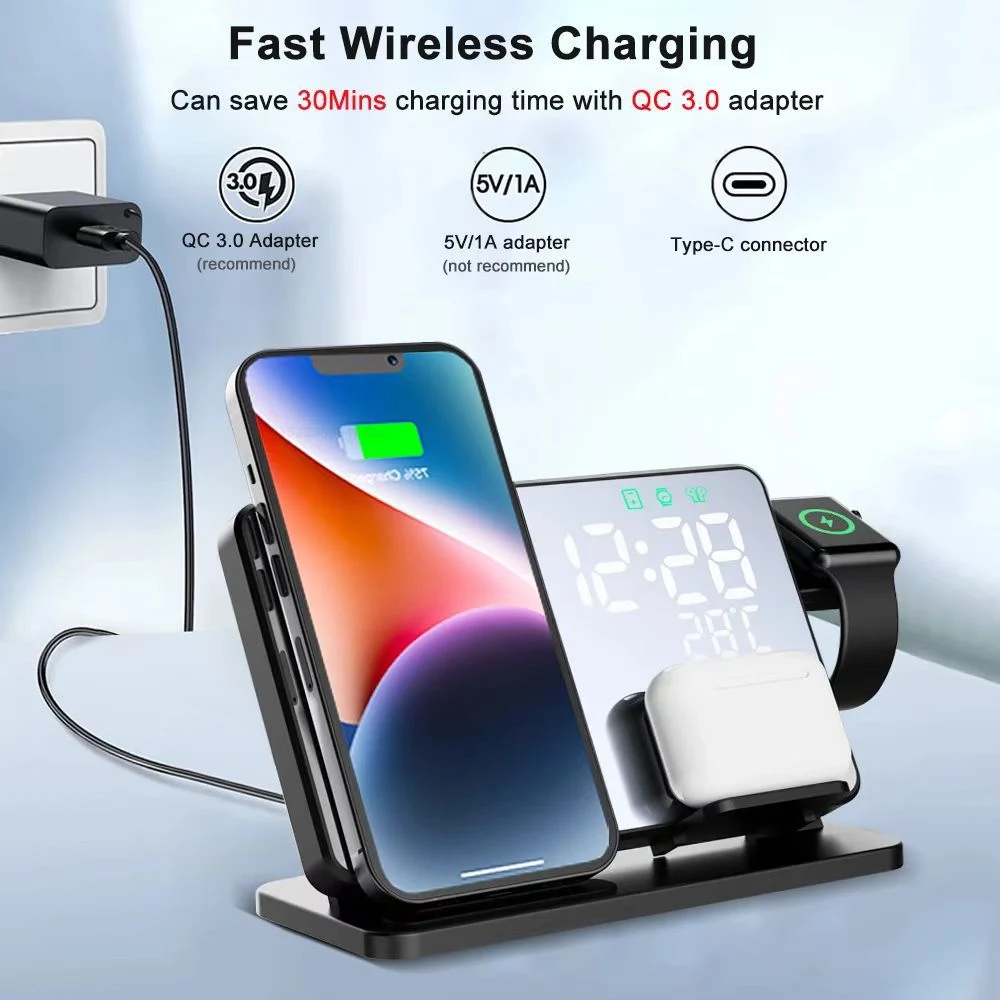 Title 14, 4-in-1 Wireless Charger for Phone, Headset, Sma...