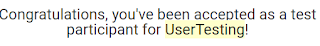 usertesting accepted