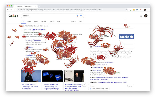 King Crab Party chrome extension