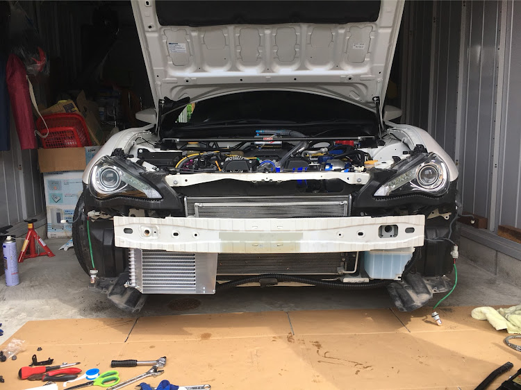 86のDIY・オイルクーラー取付・BLITZ・86に関するカスタム事例の投稿画像1枚目