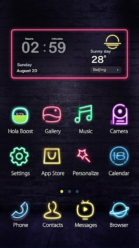 Neon Lights Hola Theme