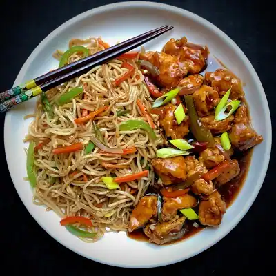 Chicken Manchurian Noodles