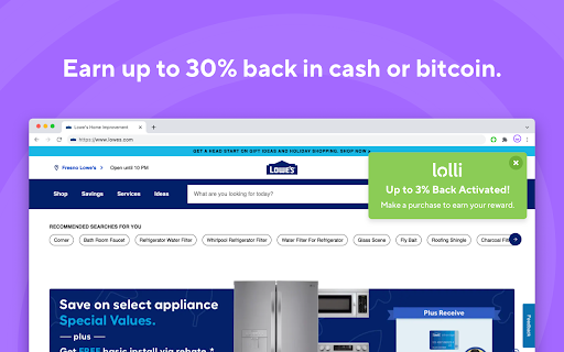 Lolli: Earn Bitcoin and Cash Back