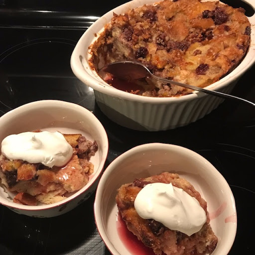 ultimate tart cherry bread pudding