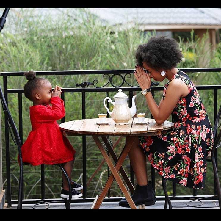 Brenda Wairimu with her daughter Amor