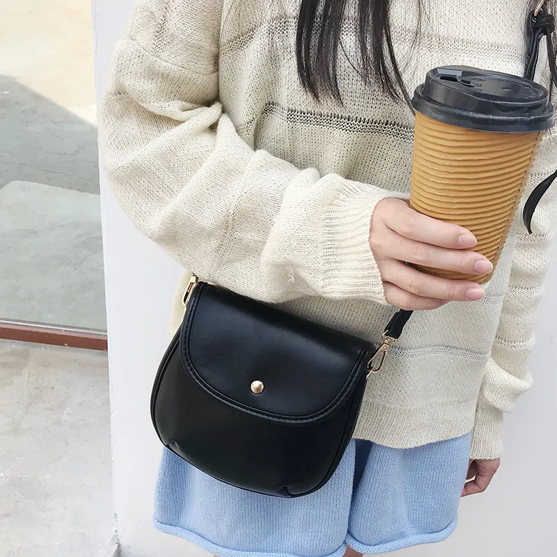 Title 4, Flap PU Literary One-shoulder Messenger Bag - K...