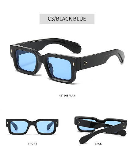 Title 14, Personality Rivets Thick Frame PC Sunglasses. S...