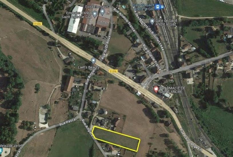  Vente Terrain à bâtir - 3 877m² à Saint-André-le-Gaz (38490) 