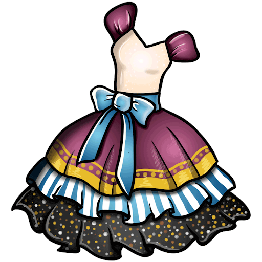 How to draw a dress step by step