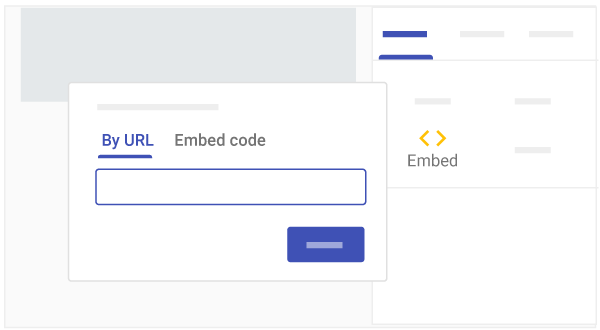Inserir ou incorporar da Web usando um URL ou um código