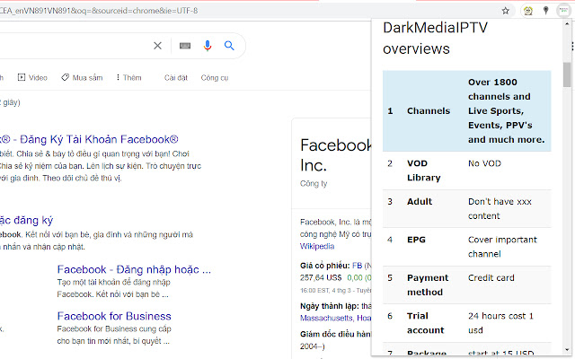 Dark media iptv chrome extension