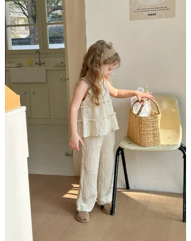 Tweedelige set met ronde hals mouwl - 3