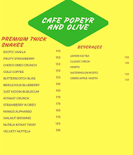 Cafe Popeye And Olive menu 1