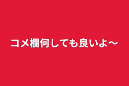 コメ欄何しても良いよ～