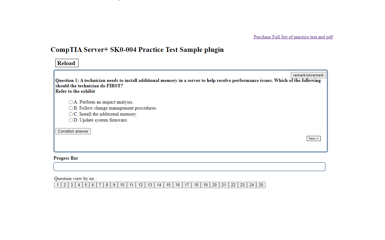 COMPITA Server+ SK0-004 exam prep plugin Preview image 3