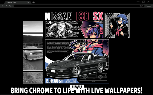 NISSAN 180SX Anime Live Wallpaper