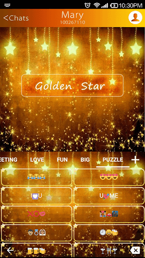 Golden Star Emoji Keyboard
