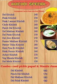 Khichdi Special menu 1