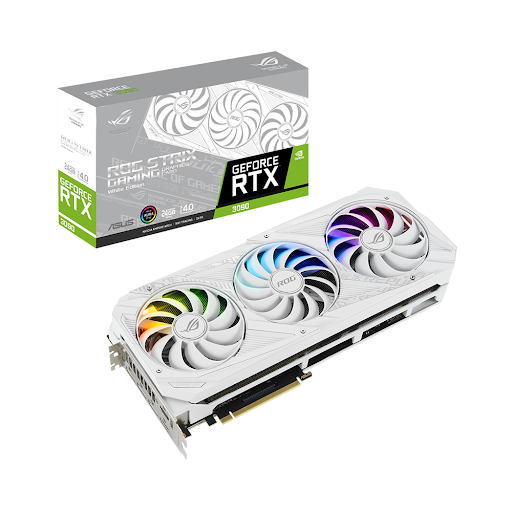 Card màn hình ASUS ROG-STRIX-RTX3090-24G-WHITE 24GB GDDR6X (90YV0F97-M0NM00)