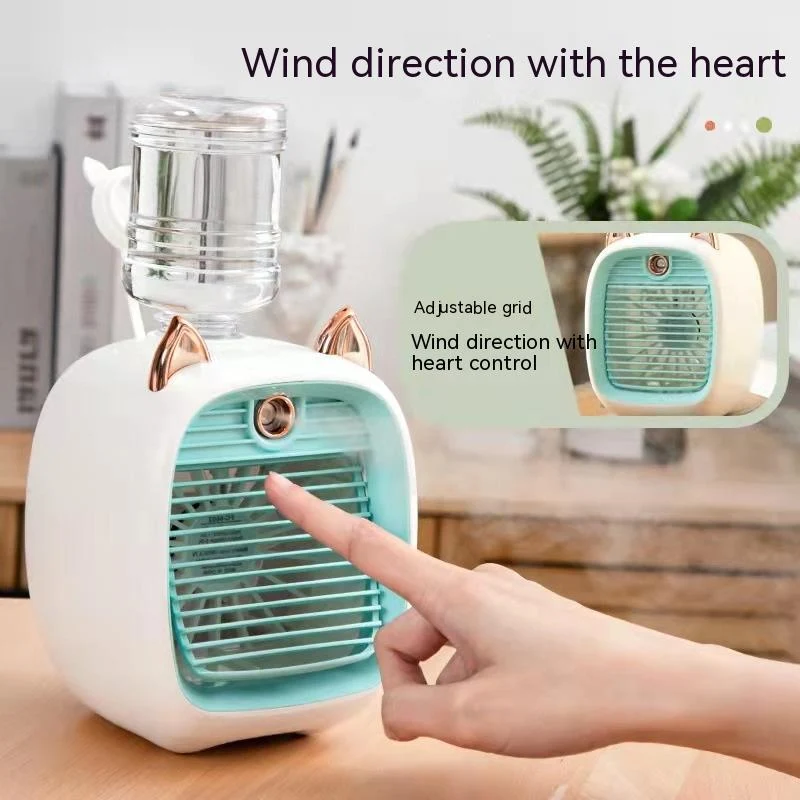 Mini humidificador de escritorio USB recargable para una hidratación portátil. Ideal para el hogar u oficina, alivia el aire seco y mejora el bienestar.