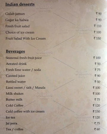 Ignite - Chairman's Jade Club & Resort menu 