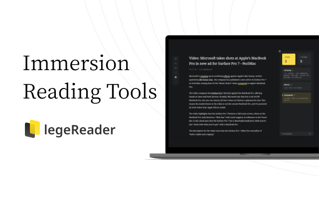 LegeReader - Immersion Reading Tools