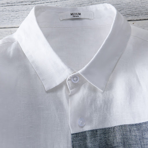 Title 4, Mens Collar Loose Cotton Linen Versatile Beach...