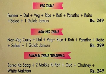 Punjabi Dhaba 61 menu 