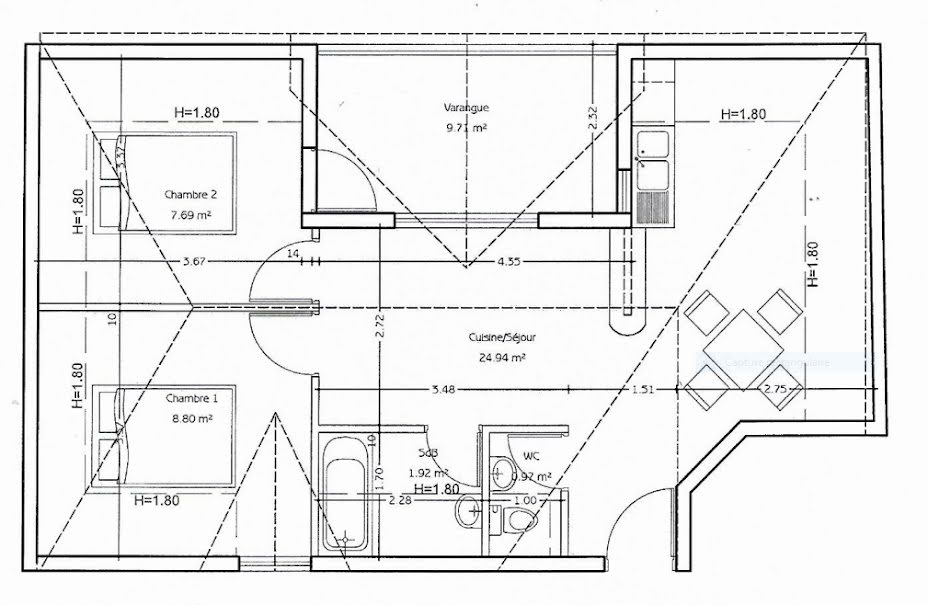 Vente appartement 3 pièces 44.32 m² à Saint-Denis (97400), 248 000 €