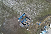 The site of an ancient Roman triumphal arch that was discovered by archaeologists at Viminacium, a former Roman settlement, near the town of Kostolac, Serbia, January 22, 2024. 