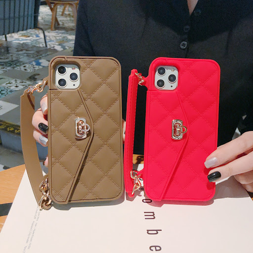 Title 10, Chain diagonal silicone coin purse phone case. ...
