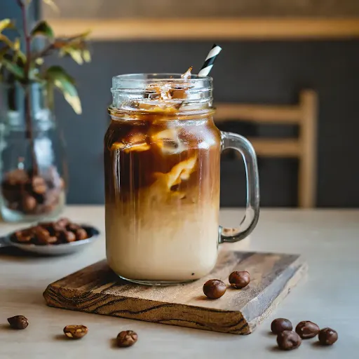 Hazelnut Cold Coffee [450 Ml, 1 Mason Jar]