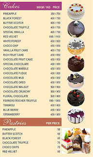 FNP Cakes N More menu 1