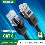 Cáp Mạng Đúc Sẵn Dây Tròn Cat6 Utp 1000Mbps 10M - 100M Cao Cấp Ugreen Nw102