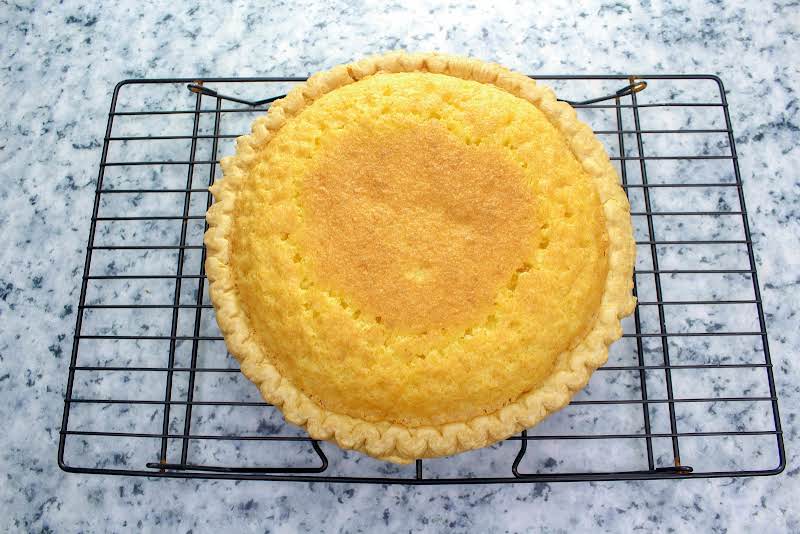 Baked Pie Cooling On A Rack.