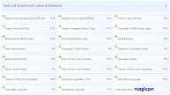 OvenFresh Cakes & Desserts menu 1