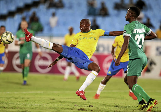 Sundowns faithful will look to skipper Hlompho Kekana to break the hearts of Asec. / Samuel Shivambu/BackpagePix