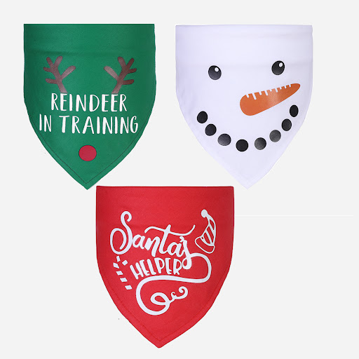 Title 5, New Christmas Saliva Towel Dog Holiday Headscar...