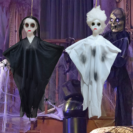 Title 5, Horror Party Decorations White Little Hanging G...