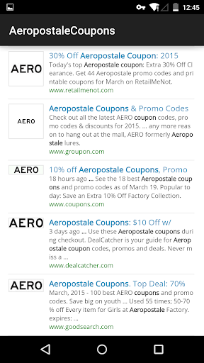 Coupons for Aeropostale