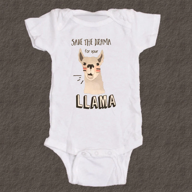 Été Juillet Nouveau Style Européen et Américain SAVE THE DRAMA for your LLAMA Modèles de Commerce Extérieur, profitez de l'été sans stress