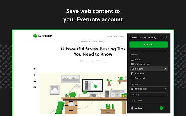 Evernote Web Clipper chrome extension