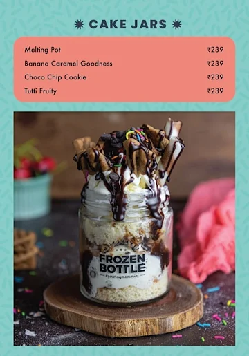 Frozen Bottle - Milkshakes, Desserts And Ice Cream menu 