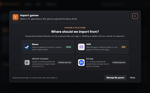 Nexus Library Importer screenshot 1