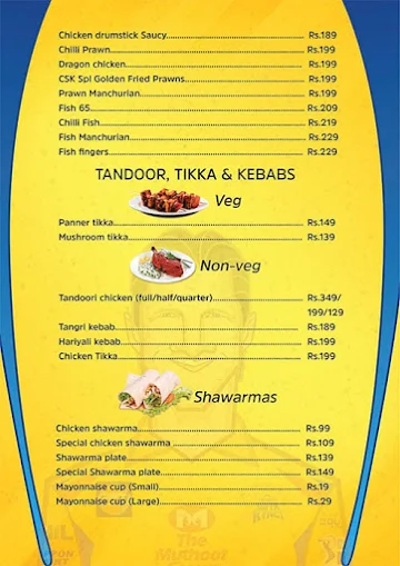 Chennai Spicy Kitchen menu 