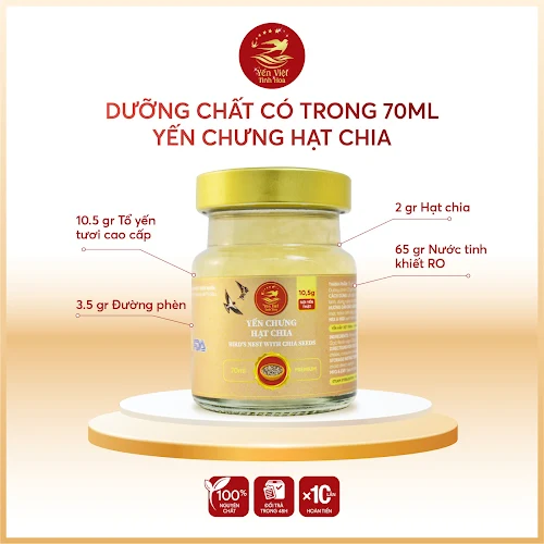 Yến chưng hạt chia Yến Việt Tinh Hoa 1 hủ