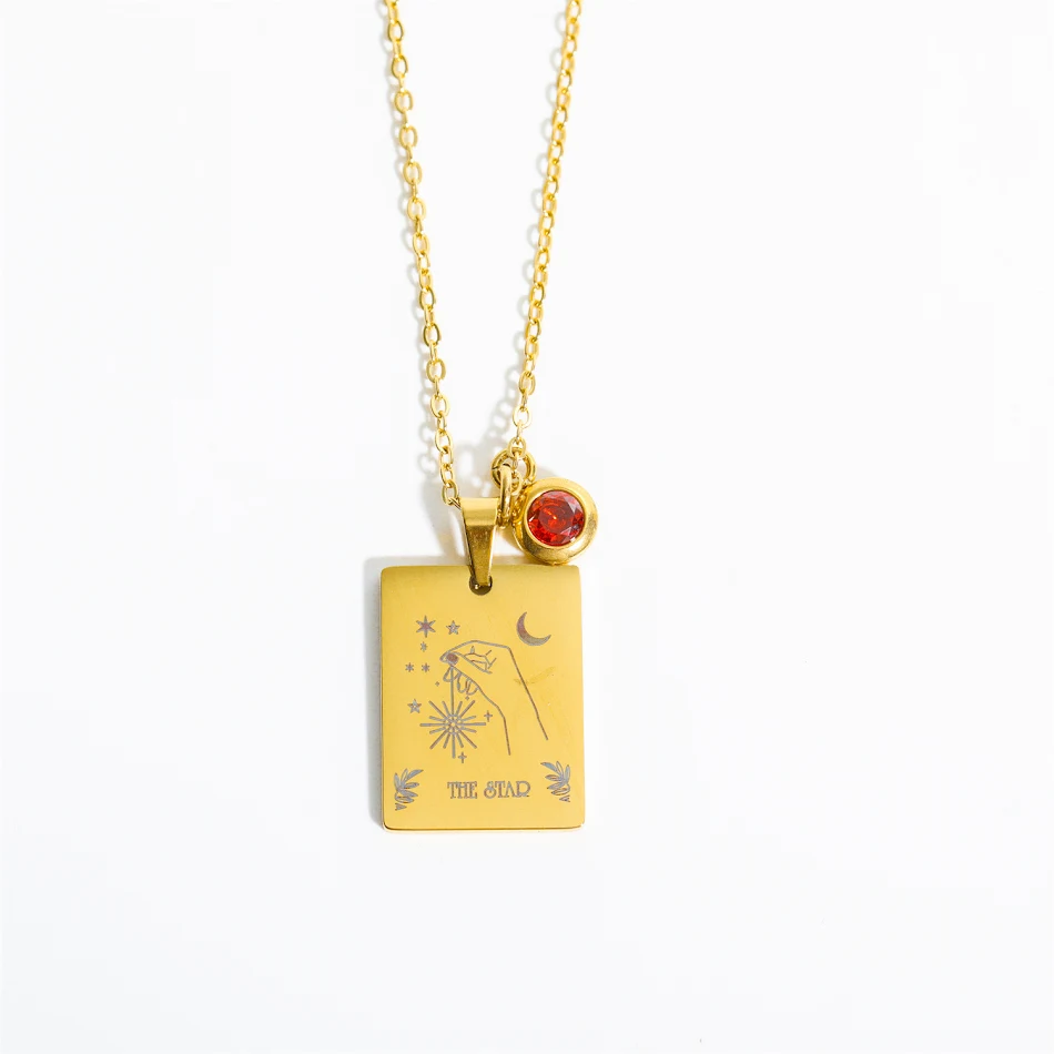 Retro Tarot Ogrlica za Žene, Jednostavan Dizajn, Talisman Sreće i Elegantan Stil, Minimalistički Nakit za Mistični Dodir