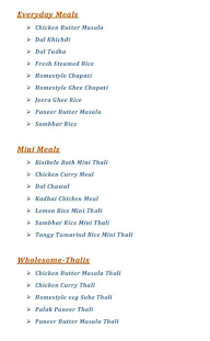 Home Cravings menu 2